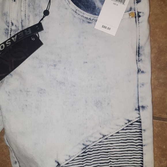 New Snake Denim Biker Jeans 34w - Picture 4 of 8